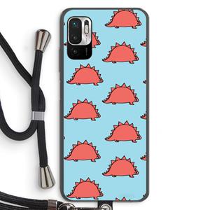 CaseCompany Dinosawrr: Xiaomi Redmi Note 10 5G Transparant Hoesje met koord