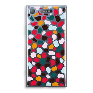 CaseCompany Colored Giraffe: Sony Xperia XZ1 Transparant Hoesje