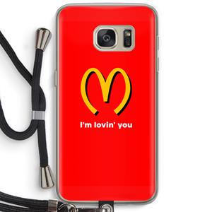 CaseCompany I'm lovin' you: Samsung Galaxy S7 Transparant Hoesje met koord