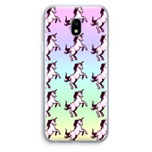 CaseCompany Musketon Unicorn: Samsung Galaxy J3 (2017) Transparant Hoesje
