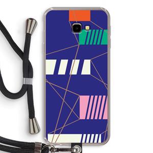 CaseCompany Gestalte 5: Samsung Galaxy J4 Plus Transparant Hoesje met koord
