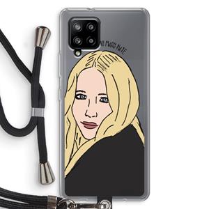CaseCompany Mary Kate: Samsung Galaxy A42 5G Transparant Hoesje met koord