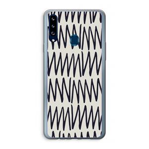 CaseCompany Marrakech Zigzag: Samsung Galaxy A20s Transparant Hoesje