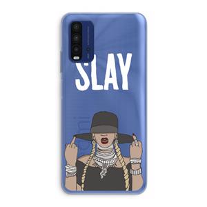 CaseCompany Slay All Day: Xiaomi Redmi 9T Transparant Hoesje