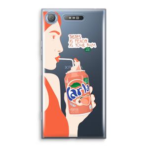 CaseCompany Peach please!: Sony Xperia XZ1 Transparant Hoesje