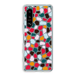 CaseCompany Colored Giraffe: Sony Xperia 5 III Transparant Hoesje