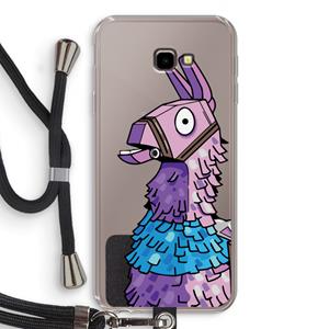 CaseCompany Lama: Samsung Galaxy J4 Plus Transparant Hoesje met koord