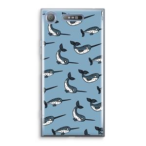 CaseCompany Narwhal: Sony Xperia XZ1 Transparant Hoesje