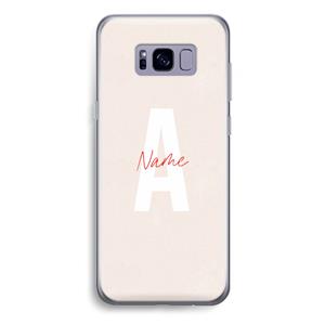 CaseCompany Strawberry Milkshake: Samsung Galaxy S8 Plus Transparant Hoesje