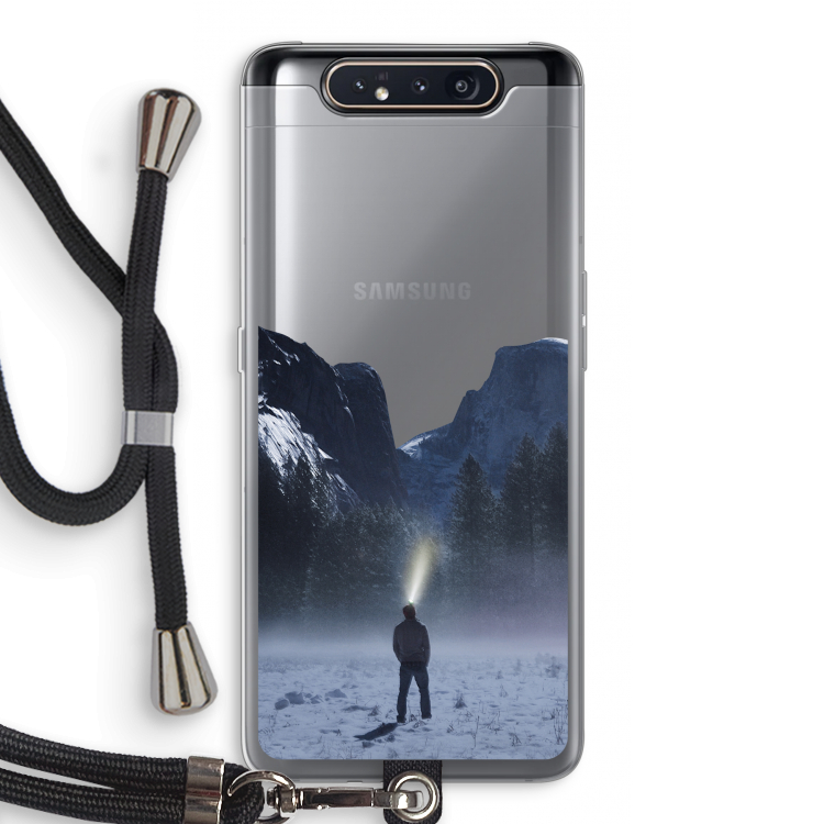 CaseCompany Wanderlust: Samsung Galaxy A80 Transparant Hoesje met koord