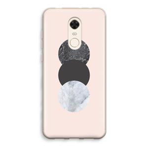 CaseCompany Marmeren cirkels: Xiaomi Redmi 5 Transparant Hoesje