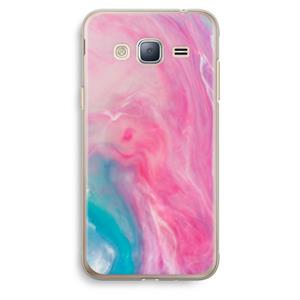 CaseCompany Roze explosie: Samsung Galaxy J3 (2016) Transparant Hoesje