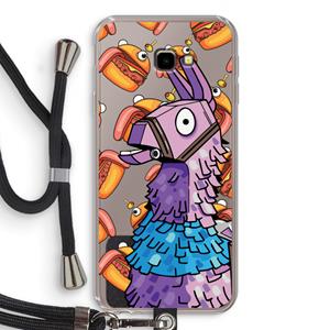 CaseCompany Loot Burger: Samsung Galaxy J4 Plus Transparant Hoesje met koord