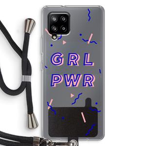 CaseCompany GRL PWR: Samsung Galaxy A42 5G Transparant Hoesje met koord