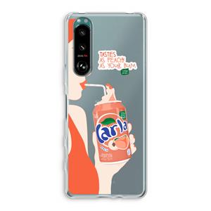 CaseCompany Peach please!: Sony Xperia 5 III Transparant Hoesje