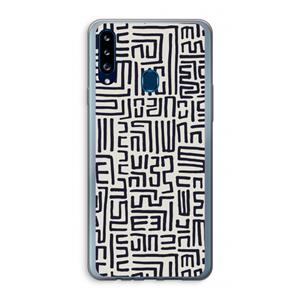 CaseCompany Moroccan Print: Samsung Galaxy A20s Transparant Hoesje