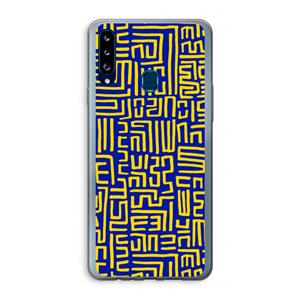 CaseCompany Majorelle Blue Print: Samsung Galaxy A20s Transparant Hoesje