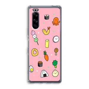 CaseCompany Happy bento friends: Sony Xperia 5 Transparant Hoesje