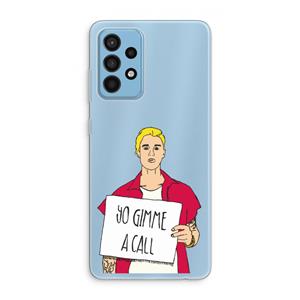 CaseCompany Gimme a call: Samsung Galaxy A52 Transparant Hoesje
