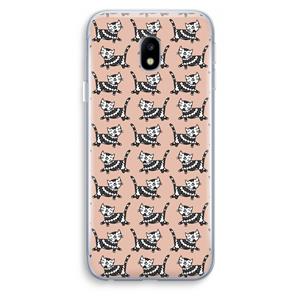 CaseCompany Zwarte poes: Samsung Galaxy J3 (2017) Transparant Hoesje