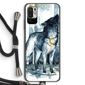 CaseCompany Bleeding Soul: Xiaomi Redmi Note 10 5G Transparant Hoesje met koord