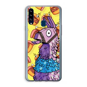 CaseCompany Loot Burger: Samsung Galaxy A20s Transparant Hoesje
