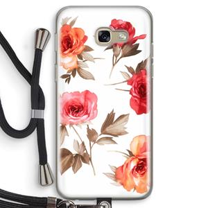 CaseCompany Roosjes: Samsung Galaxy A5 (2017) Transparant Hoesje met koord