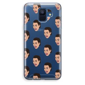 CaseCompany Ugly Cry Call: Samsung Galaxy A6 (2018) Transparant Hoesje