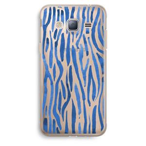 CaseCompany Blauwe nerven: Samsung Galaxy J3 (2016) Transparant Hoesje