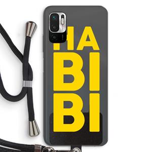 CaseCompany Habibi Blue: Xiaomi Redmi Note 10 5G Transparant Hoesje met koord
