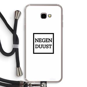 CaseCompany Negenduust vierkant: Samsung Galaxy J4 Plus Transparant Hoesje met koord