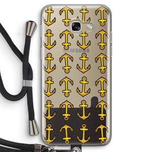 CaseCompany Musketon Anchor: Samsung Galaxy A5 (2017) Transparant Hoesje met koord