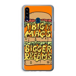 CaseCompany Big Macs Bigger Dreams: Samsung Galaxy A20s Transparant Hoesje