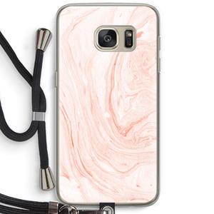 CaseCompany Peach bath: Samsung Galaxy S7 Transparant Hoesje met koord