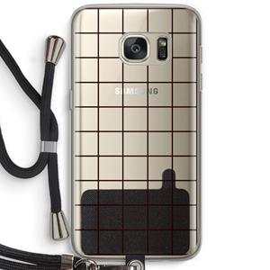 CaseCompany Rooster: Samsung Galaxy S7 Transparant Hoesje met koord