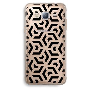 CaseCompany Crazy pattern: Samsung Galaxy J3 (2016) Transparant Hoesje