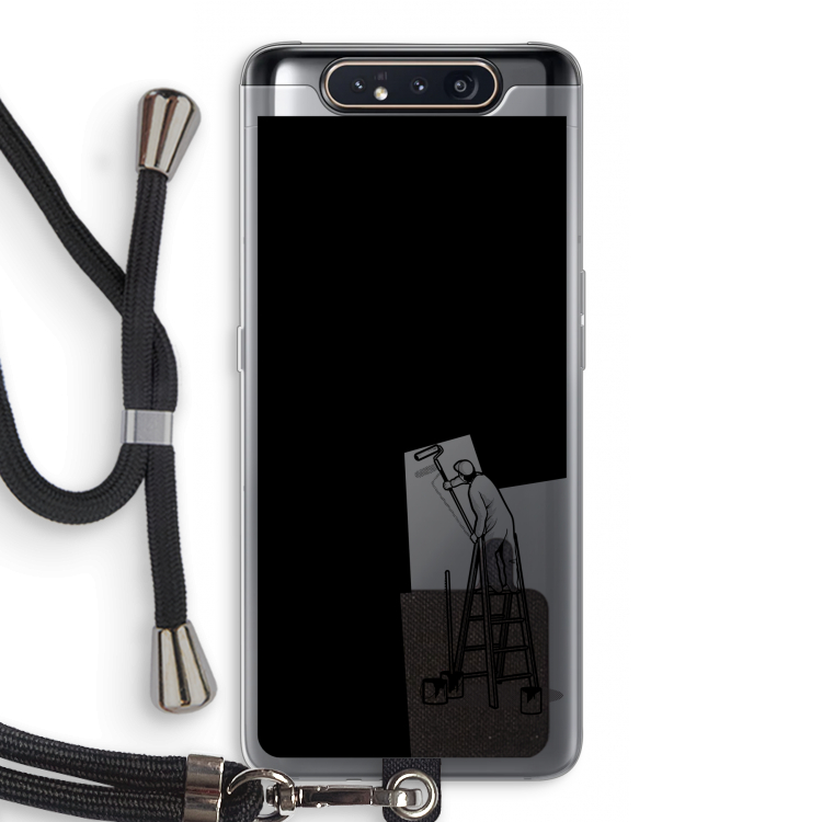 CaseCompany Musketon Painter: Samsung Galaxy A80 Transparant Hoesje met koord