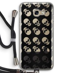 CaseCompany Musketon Skulls: Samsung Galaxy A5 (2017) Transparant Hoesje met koord