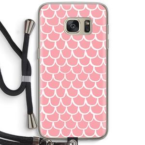 CaseCompany Dakpannetjes: Samsung Galaxy S7 Transparant Hoesje met koord