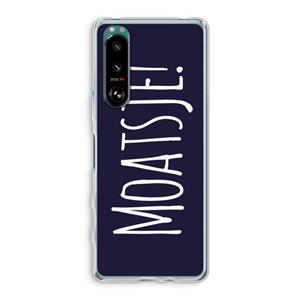 CaseCompany Moatsje!: Sony Xperia 5 III Transparant Hoesje