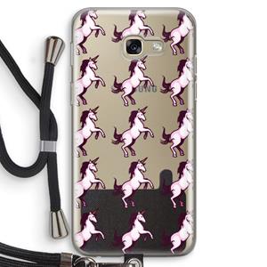 CaseCompany Musketon Unicorn: Samsung Galaxy A5 (2017) Transparant Hoesje met koord