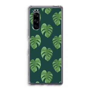 CaseCompany Monstera leaves: Sony Xperia 5 Transparant Hoesje