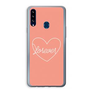 CaseCompany Forever heart: Samsung Galaxy A20s Transparant Hoesje