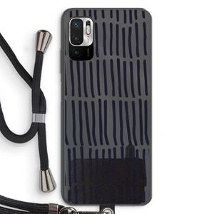 CaseCompany Moroccan stripes: Xiaomi Redmi Note 10 5G Transparant Hoesje met koord