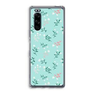 CaseCompany Small white flowers: Sony Xperia 5 Transparant Hoesje