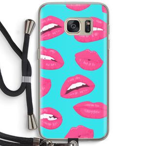 CaseCompany Bite my lip: Samsung Galaxy S7 Transparant Hoesje met koord