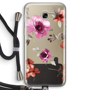 CaseCompany Geschilderde bloemen: Samsung Galaxy A5 (2017) Transparant Hoesje met koord