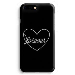 CaseCompany Forever heart black: iPhone 8 Plus Volledig Geprint Hoesje