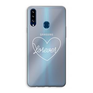 CaseCompany Forever heart pastel: Samsung Galaxy A20s Transparant Hoesje
