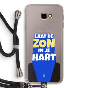 CaseCompany Laat de zon in je hart: Samsung Galaxy J4 Plus Transparant Hoesje met koord